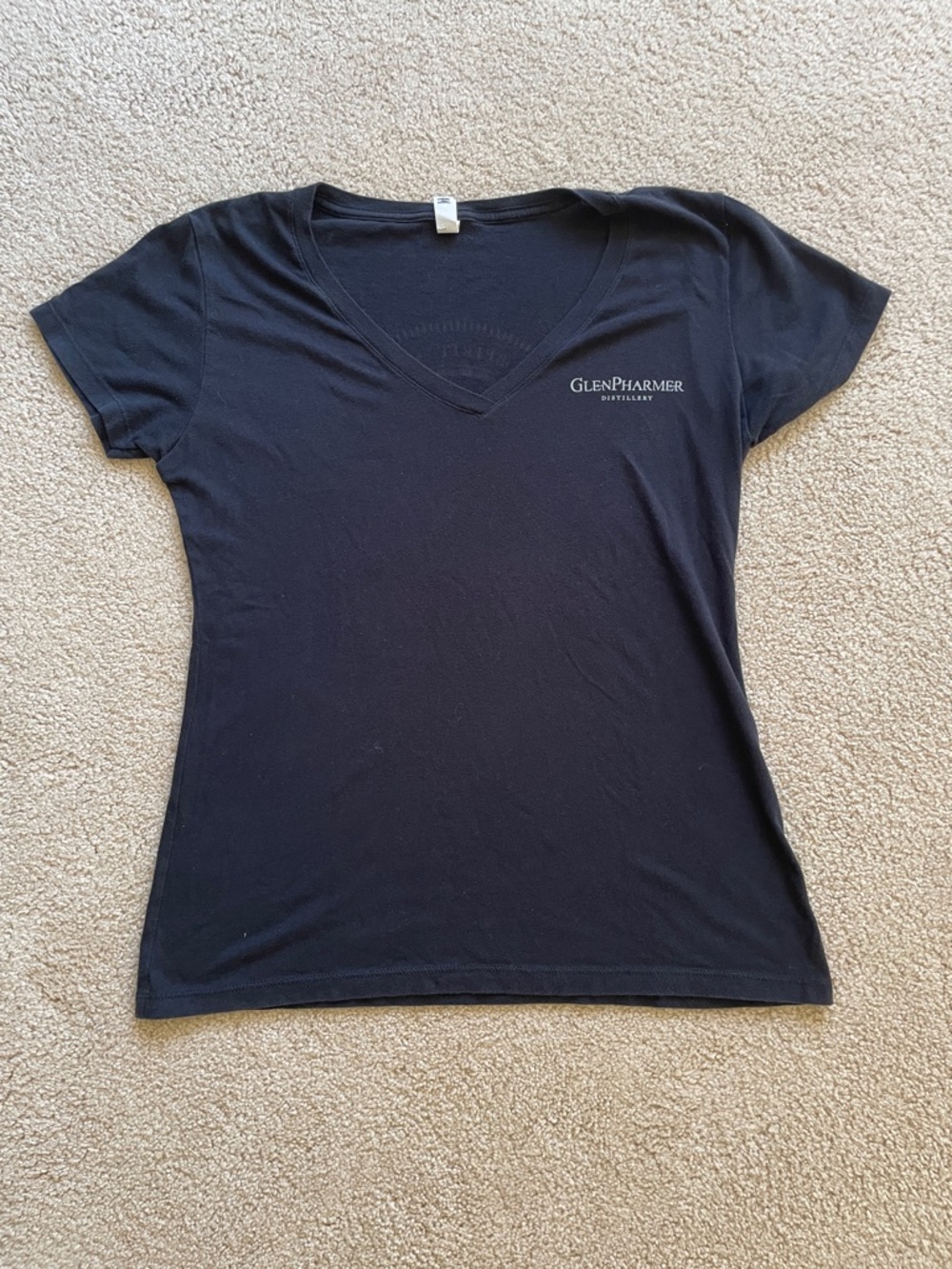 Distillery Ideal by Next Level Apparel Black V-Neck Short Sleeve Tee
